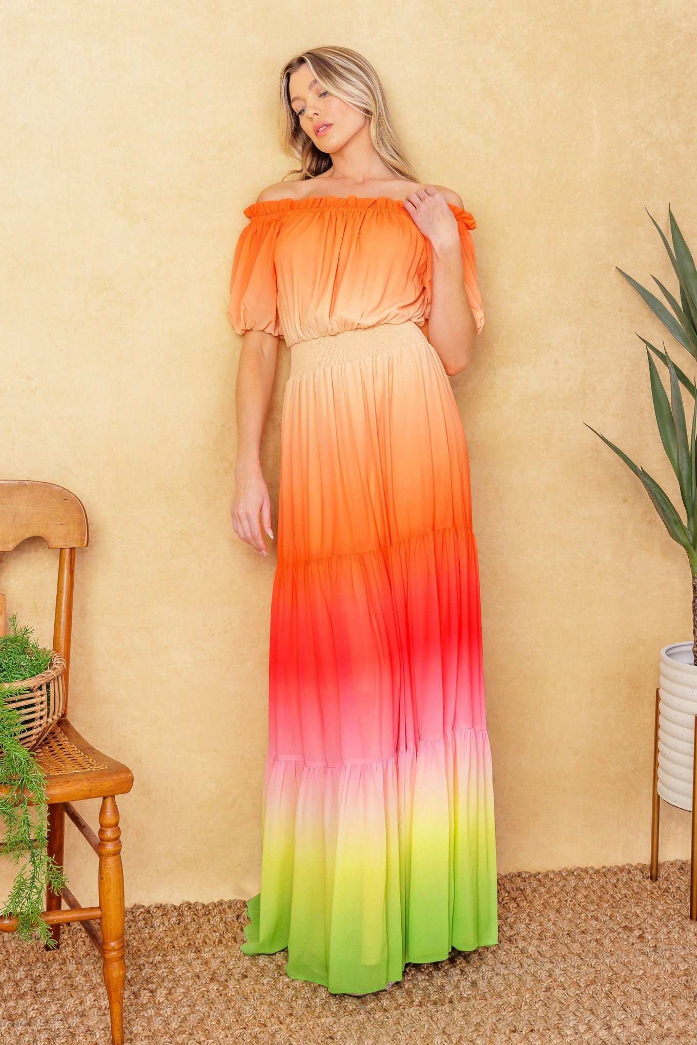 FORGOTTEN STORY WOVEN MAXI DRESS Flying Tomato